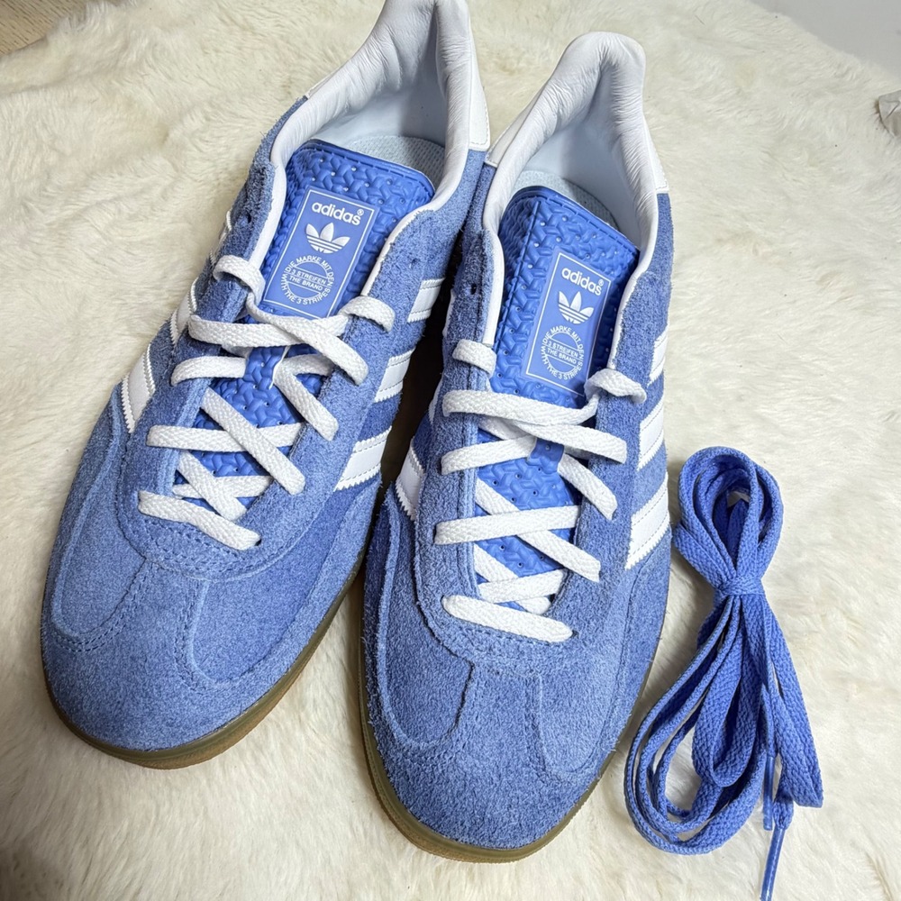 NEW Adidas Gazelle Indoor "Blue Fusion Gum" Sneakers HQ8717 Women's Size 8 - Picture 14 of 14